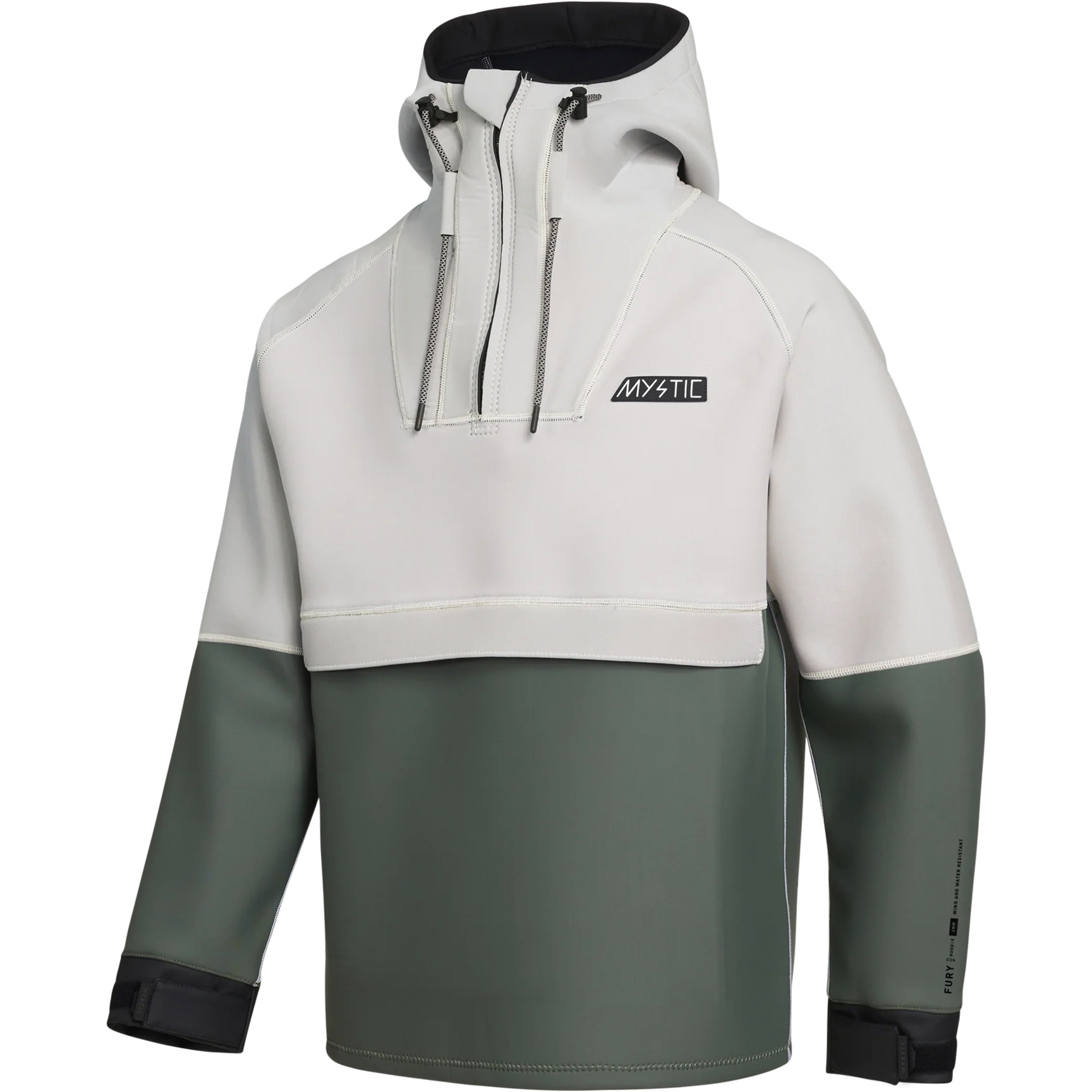2026 Mystic Fury 3/2mm Neopren-hættetrøje 35017.230325 - Mørk Olive 